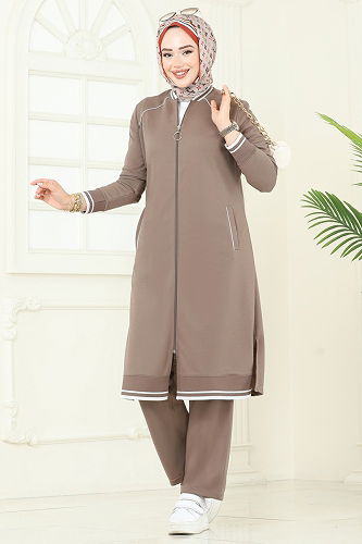 moda selvim طقم بيج 9161PLK541 - Thumbnail