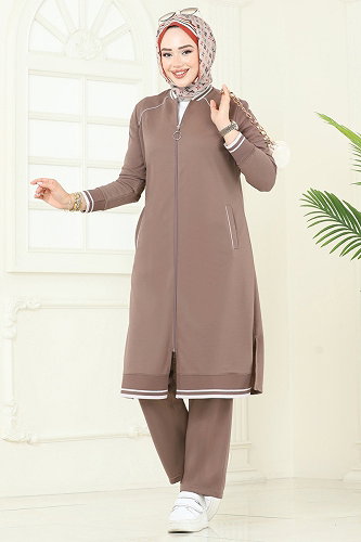 moda selvim طقم بيج 9161PLK541 - Thumbnail