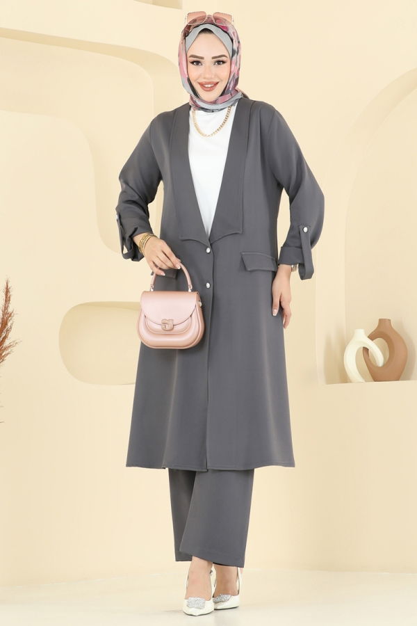 Modaselvim خصم صافٍ20%+20% في سلة التسوق طقم رمادي غامق 9163PLK541