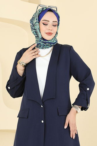 moda selvim طقم كحلي 9163PLK541 - Thumbnail