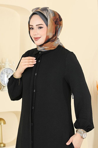 moda selvim طقم أسود 9240PLK541 - Thumbnail