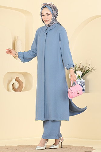 moda selvim طقم أزرق 9240PLK541 - Thumbnail