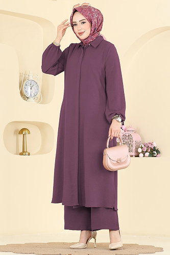 moda selvim Combined 9240PLK541 Dark Lilac - Thumbnail