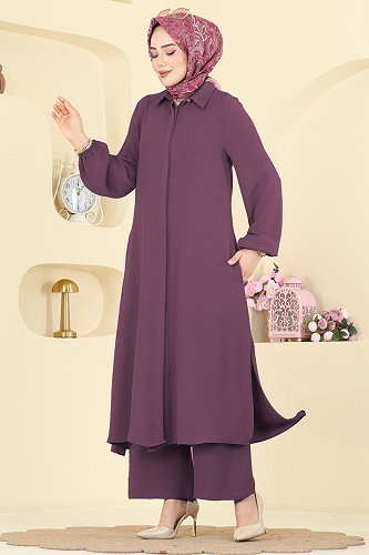 moda selvim Combined 9240PLK541 Dark Lilac - Thumbnail