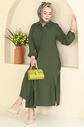 moda selvim Combined 9240PLK541 Khaki - Thumbnail