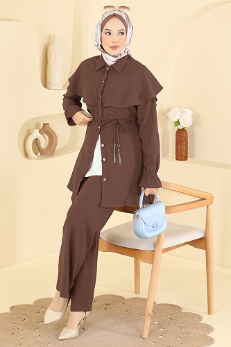 moda selvim Combined 9244PLK541 Brown - Thumbnail