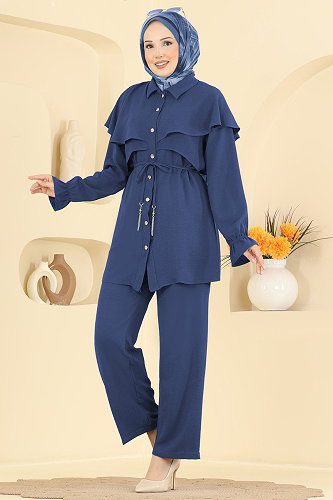 moda selvim Combined 9244PLK541 Dark Indigo - Thumbnail
