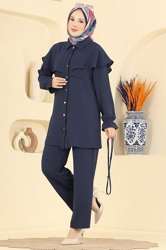moda selvim Combined 9244PLK541 Dark Navy Blue - Thumbnail