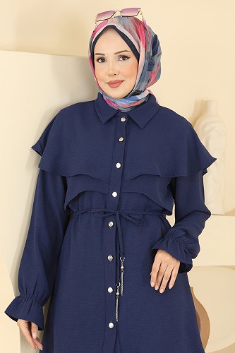 moda selvim Combined 9244PLK541 Light Navy Blue - Thumbnail