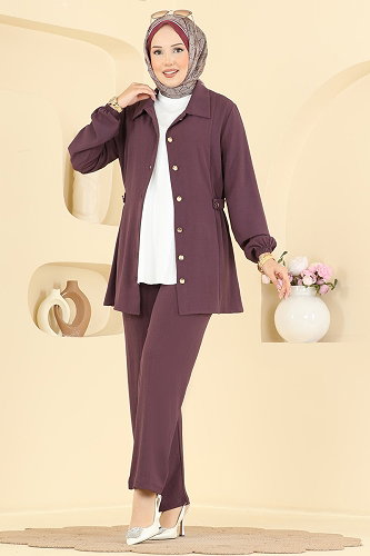 moda selvim Combined 9245PLK541 Dark Lilac - Thumbnail