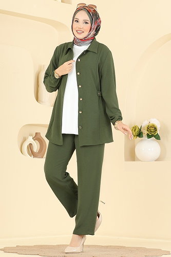 moda selvim Combined 9245PLK541 Khaki - Thumbnail