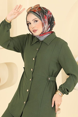 moda selvim Combined 9245PLK541 Khaki - Thumbnail