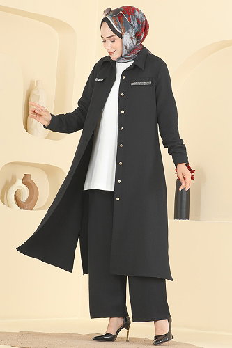 moda selvim Combined 9251PLK541 Black - Thumbnail