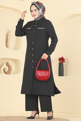 moda selvim Combined 9251PLK541 Black - Thumbnail