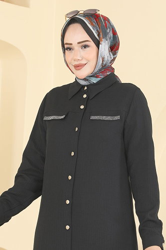 moda selvim Combined 9251PLK541 Black - Thumbnail
