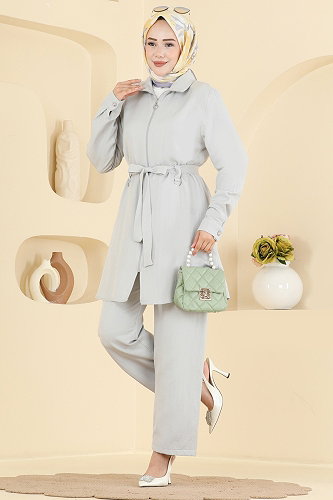 moda selvim Combined 9252PLK541 Gray - Thumbnail