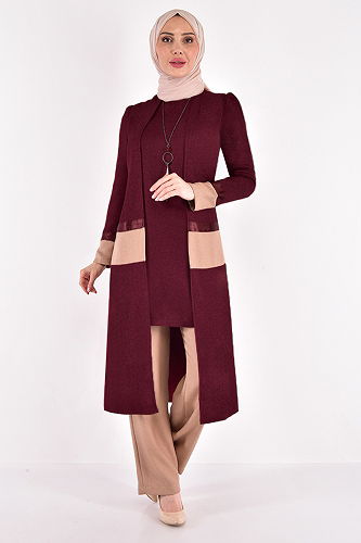 moda selvim COMBINED ASM2415-M Burgundy - Thumbnail