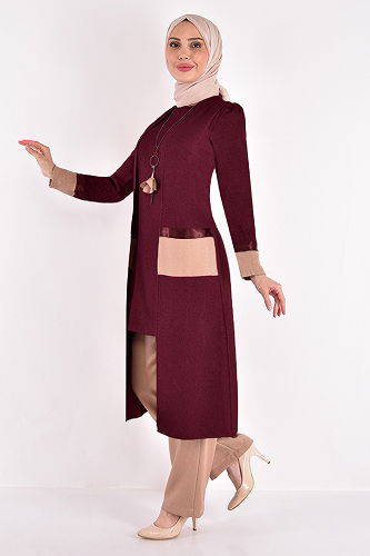 moda selvim COMBINED ASM2415-M Burgundy - Thumbnail