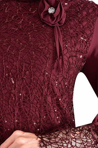 moda selvim Combined ASM2547-M Burgundy - Thumbnail
