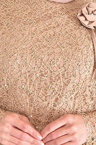 moda selvim طقم ذهبي ASM2547-M - Thumbnail