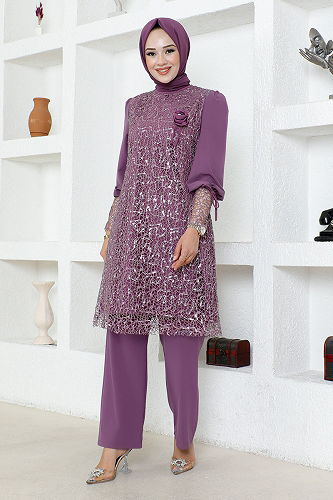 moda selvim Combined ASM2547-M Lilac - Thumbnail