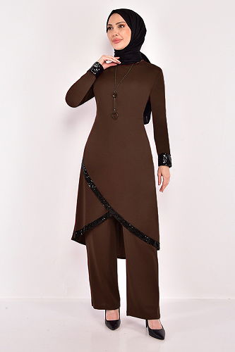 moda selvim Combined ASM2559-M Brown - Thumbnail