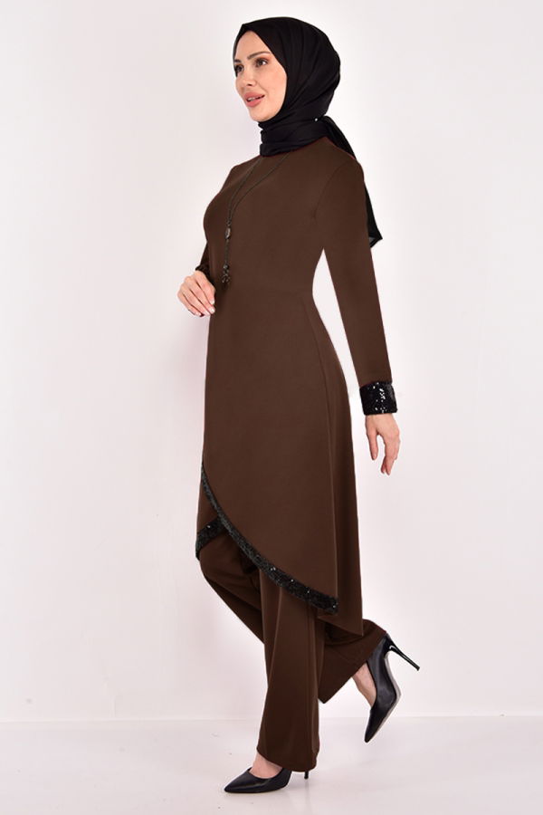 Modaselvim NET 20%+20% DISCOUNT IN THE CARD Combined ASM2559-M Brown