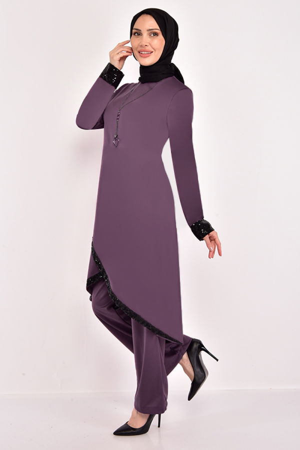 Modaselvim NET 20%+20% DISCOUNT IN THE CARD Combined ASM2559-M Dark Lilac