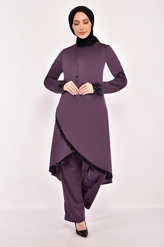 moda selvim Combined ASM2559-M Dark Lilac - Thumbnail