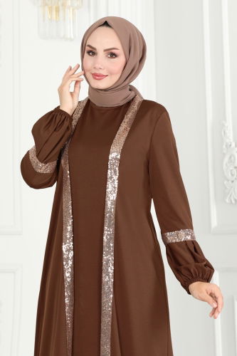 moda selvim طقم بني ASM2600 - Thumbnail