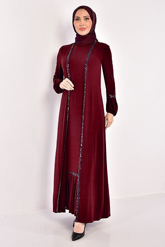 moda selvim Combined ASM2600-M Burgundy - Thumbnail