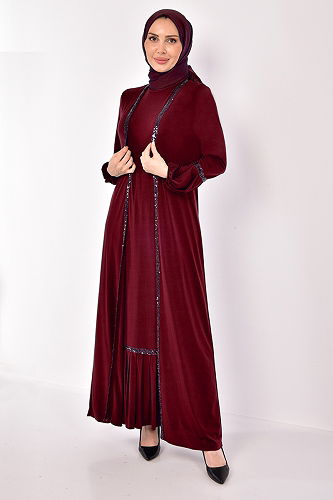 moda selvim Combined ASM2600-M Burgundy - Thumbnail