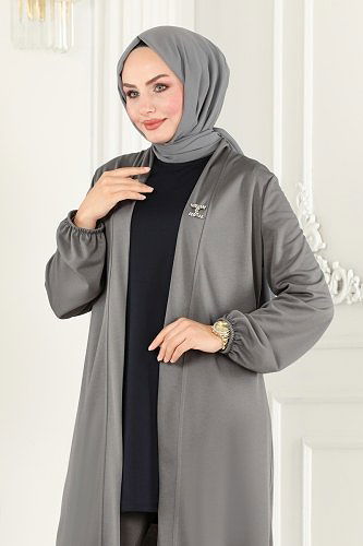 moda selvim Combined ASM2649 Gray&Navy Blue - Thumbnail