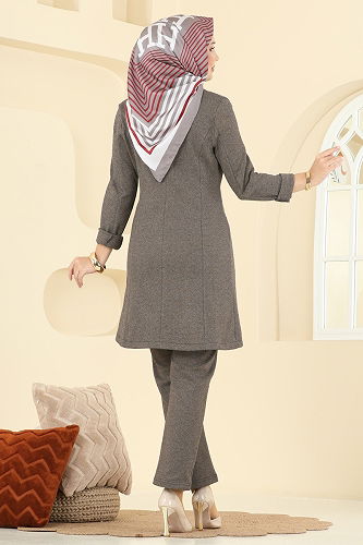 moda selvim طقم بيج ASM2657 - Thumbnail