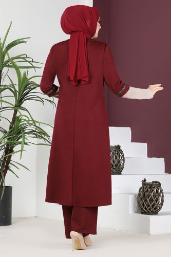 moda selvim Combined ASM2668-1 Burgundy - Thumbnail