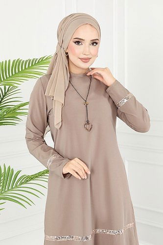 moda selvim طقم بيج ASM2680 - Thumbnail