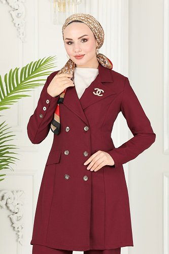 moda selvim Combined ASM2686 Burgundy - Thumbnail