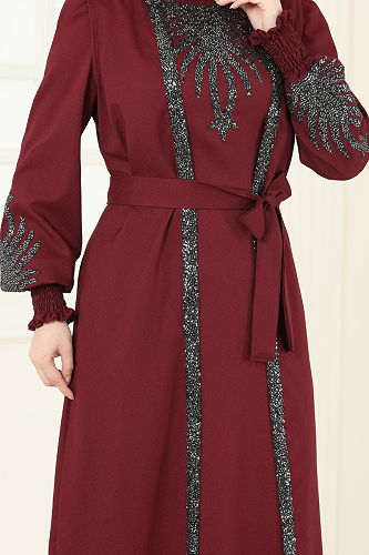 moda selvim Combined ASM2758 Burgundy - Thumbnail