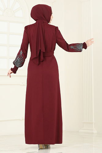 moda selvim Combined ASM2758 Burgundy - Thumbnail