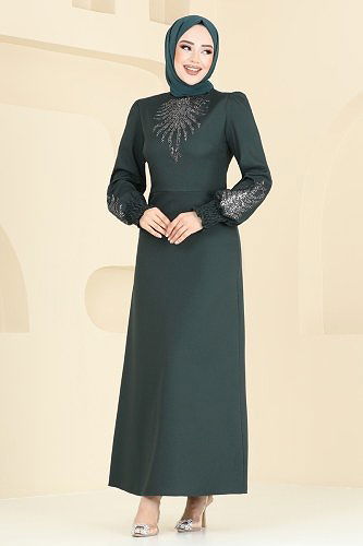 moda selvim طقم زيتي ASM2758 - Thumbnail