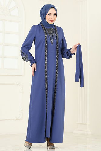 moda selvim طقم ازرق ASM2758 - Thumbnail