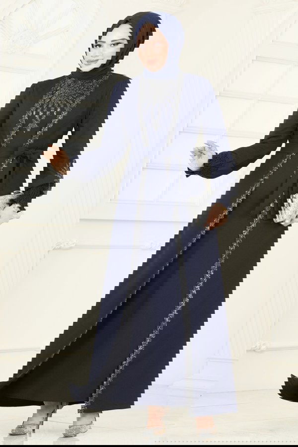 Modaselvim NET 20%+20% DISCOUNT IN THE CARD Combined ASM2758 Navy Blue