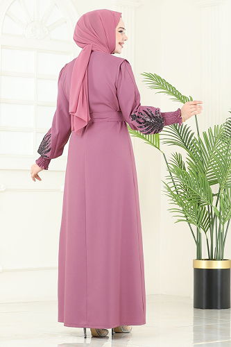 moda selvim طقم وردي ASM2758 - Thumbnail