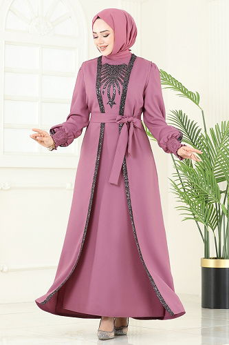 moda selvim طقم وردي ASM2758 - Thumbnail