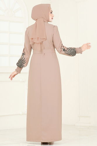 moda selvim طقم بيج ASM2758 - Thumbnail