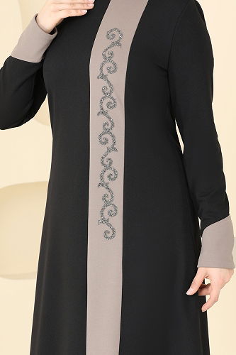 moda selvim طقم أسود ASM2802 - Thumbnail