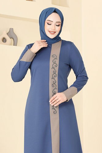 moda selvim طقم ازرق ASM2802 - Thumbnail