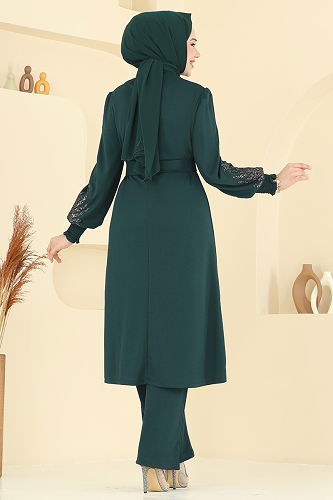 moda selvim طقم زيتي ASM2805 - Thumbnail