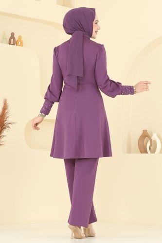 moda selvim Combined ASM2809 Dark Lilac - Thumbnail