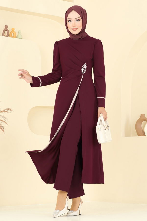 Modaselvim NET 20%+20% DISCOUNT IN THE CARD Combined ASM2816 Burgundy